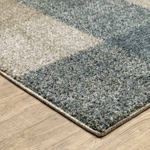 HomeRoots 8' Tan and Gray Geometric Runner Rug – Stylish Abstract Design for Hallways, Durable & Stain-Resistant 7' X 10' 508152