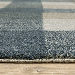 HomeRoots 8' Tan and Gray Geometric Runner Rug – Stylish Abstract Design for Hallways, Durable & Stain-Resistant 7' X 10' 508152