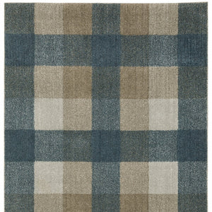HomeRoots 8' Tan and Gray Geometric Runner Rug – Stylish Abstract Design for Hallways, Durable & Stain-Resistant 10' X 13' 508154