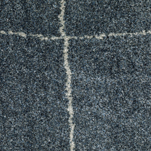 HomeRoots 8' Bold Blue and Gray Geometric Runner Rug - Modern Design, Stain Resistant, Ideal for Hallways 5' X 8' 508157