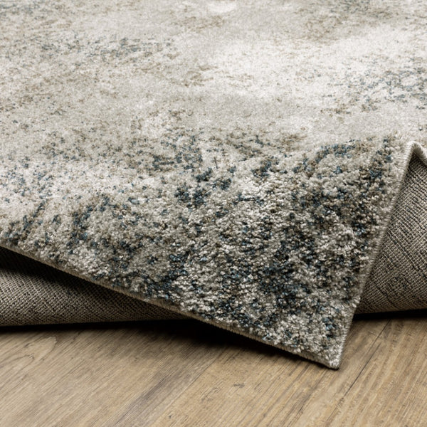 HomeRoots 8' Elegant Beige and Gray Oriental Distressed Runner Rug - Durable, Stain-Resistant Design for Homes 2'3" x 7'6" 508167