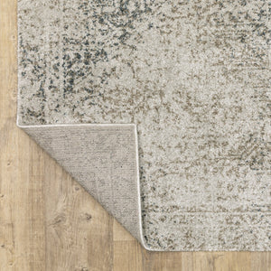 HomeRoots 8' Elegant Beige and Gray Oriental Distressed Runner Rug - Durable, Stain-Resistant Design for Homes 3' x 5' 508168