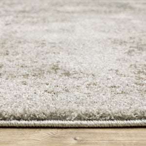 HomeRoots 8' Elegant Beige and Gray Oriental Distressed Runner Rug - Durable, Stain-Resistant Design for Homes 8' X 11' 508171