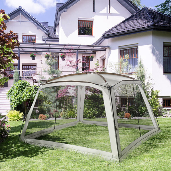 English Elm Outsunny Mesh Screen House Tent Uv50 Canopy Shelter for Camping Patio Gatherings W2225P200597
