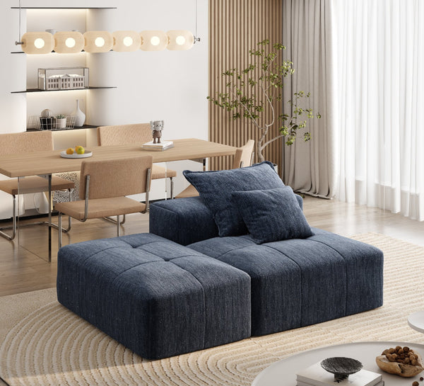English Elm Modern Oversized Modular Sectional Sofa In Sparkling Chenille With 2 Pillows – No Assembly Needed! W1885P298465