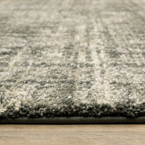 HomeRoots 2' Abstract Charcoal Grey Beige Tan Runner Rug - Stain Resistant, Durable, Perfect for High Traffic Areas 10' X 13' 508313