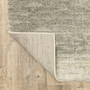 HomeRoots 2' Modern Abstract Runner Rug in Grey, Beige & Tan – Stain Resistant, Soft Cut Pile Design for Homes 8' X 11' 508318