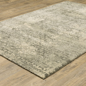 Homeroots 3' X 5' Grey Ivory Beige And Taupe Oriental Power Loom Stain Resistant Area Rug  Polypropylene 508321