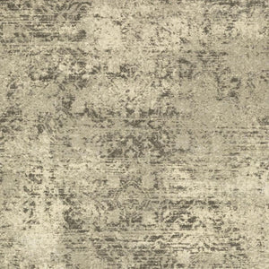 HomeRoots 2' Timeless Grey Ivory Beige Taupe Oriental Runner Rug – Stain Resistant Elegance for Hallways 4' X 5' 508321