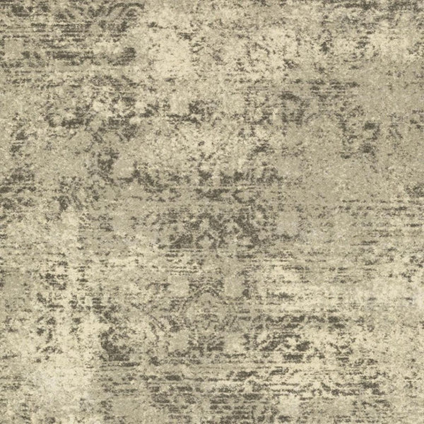 HomeRoots 2' Timeless Grey Ivory Beige Taupe Oriental Runner Rug – Stain Resistant Elegance for Hallways 4' X 5' 508321