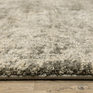 HomeRoots 2' Timeless Grey Ivory Beige Taupe Oriental Runner Rug – Stain Resistant Elegance for Hallways 8' X 11' 508324