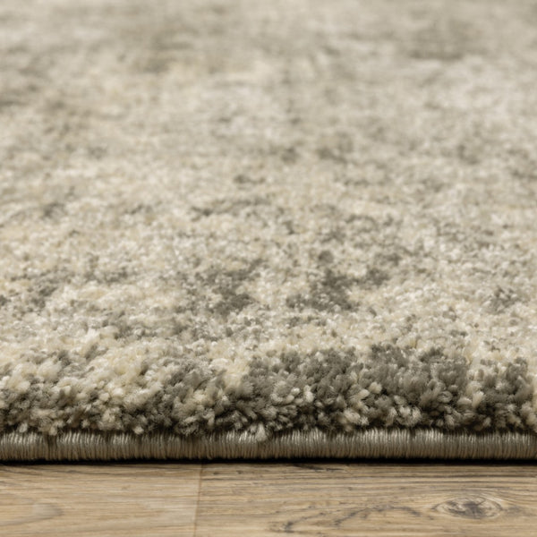 HomeRoots 2' Timeless Grey Ivory Beige Taupe Oriental Runner Rug – Stain Resistant Elegance for Hallways 8' X 11' 508324
