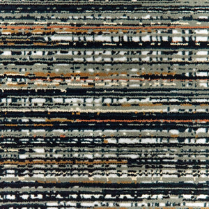HomeRoots 8' Abstract Lines Indoor Runner Rug - Modern High-Low Texture in Warm Neutral Palette for Hallways 5' X 8' 508334