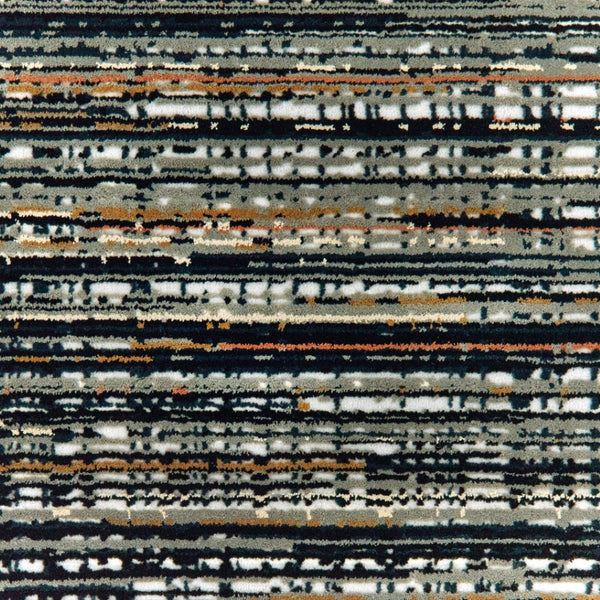 HomeRoots 8' Abstract Lines Indoor Runner Rug - Modern High-Low Texture in Warm Neutral Palette for Hallways 5' X 8' 508334