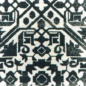 HomeRoots 2' Navy and Ivory Geometric Runner Rug – Durable, Stain Resistant, Perfect for High-Traffic Areas 7' X 10' 508359