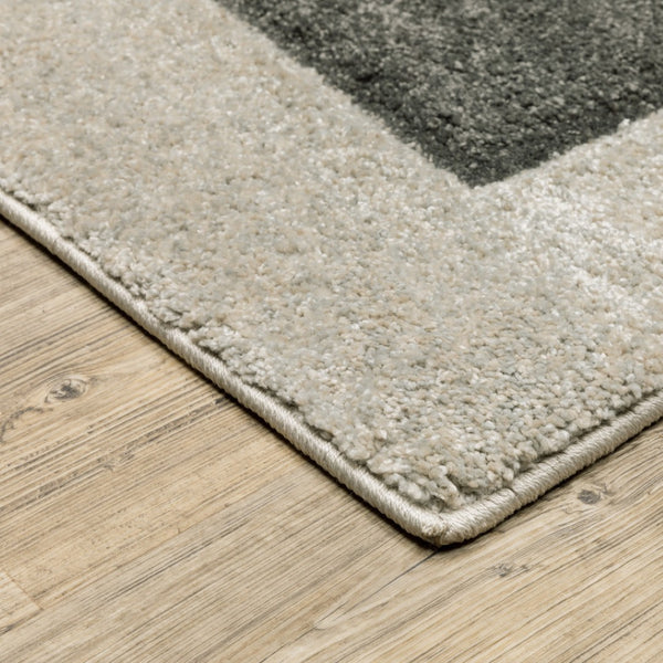 HomeRoots 2' Geometric Brown and Ivory Power-Loomed Runner Rug for Hallways, Entryways, and Living Spaces 10' X 13' 508473