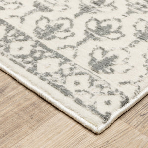 HomeRoots 10' Elegant Distressed Area Rug with Timeless Medallion Design for Modern and Traditional Spaces 10' X 13' 508520