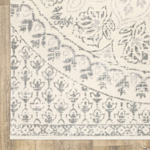 HomeRoots 10' Elegant Distressed Area Rug with Timeless Medallion Design for Modern and Traditional Spaces 10' X 13' 508520