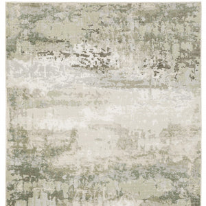 HomeRoots 2' Contemporary Abstract Power Loom Runner Rug in Subtle Tones for Stylish Hallways and Entryways 5' X 8' 508570
