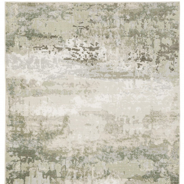 HomeRoots 2' Contemporary Abstract Power Loom Runner Rug in Subtle Tones for Stylish Hallways and Entryways 5' X 8' 508570