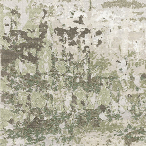 HomeRoots 2' Contemporary Abstract Power Loom Runner Rug in Subtle Tones for Stylish Hallways and Entryways Beige/ Green 9'10" x 12'10" 508573