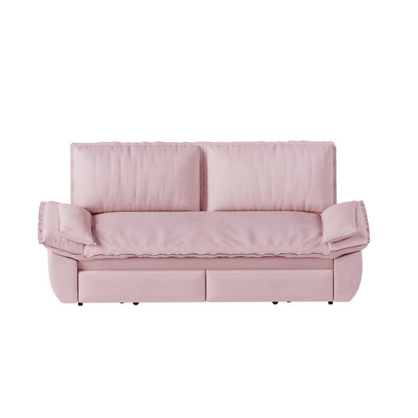 English Elm 73.2" Queen Pull Out Sofa Bed - Stylish 3-In-1 Velvet Sleeper Loveseat For Comfort & Versatility W1885S00197