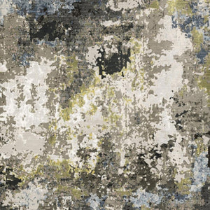 HomeRoots 2' Abstract Power Loom Stain-Resistant Runner Rug in Modern Colors for High-Traffic Areas 5' X 8' 508600