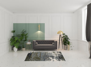 Homeroots 5' X 8' Blue And Green Abstract Power Loom Area Rug Blue,Green Polyester 508636