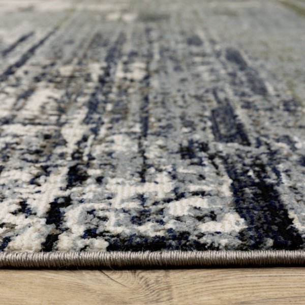 HomeRoots 2' Abstract Multicolor Power Loom Runner Rug - Stain Resistant, Durable, Modern Design for High Traffic Areas 8' X 11' 508638