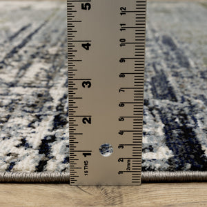 Homeroots 10' X 13' Blue And Green Abstract Power Loom Area Rug Blue,Green Polyester 508639