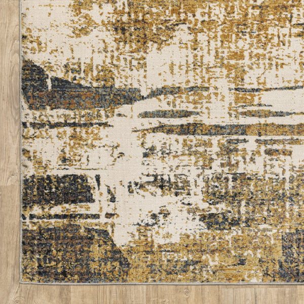 HomeRoots 2' Abstract Multicolor Power Loom Runner Rug - Stain Resistant, Durable, Modern Design for High Traffic Areas 5' X 8' 508642