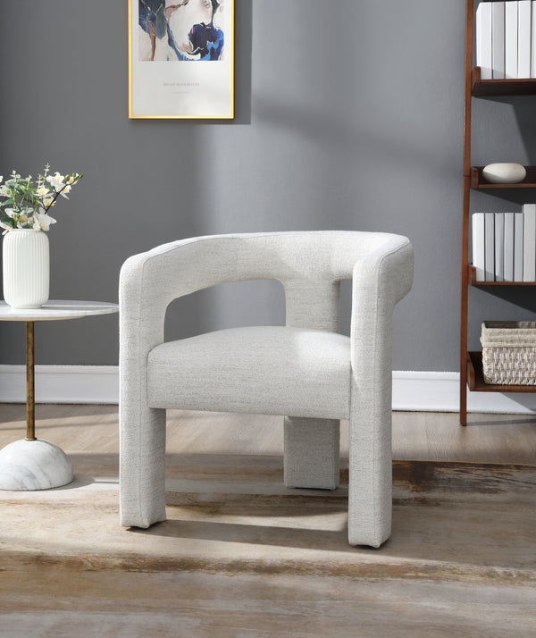 English Elm Lomas Beige Boucle Side Chair Set of 2 - Contemporary Upholstered Dining Chairs, Foam-Padded Comfort, No Assembly Needed B2726P269305