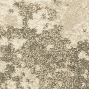 HomeRoots 2' Contemporary Beige and Grey Abstract Power Loom Runner Rug - Stain Resistant for High Traffic Areas 2'3" x 7'6" 508727