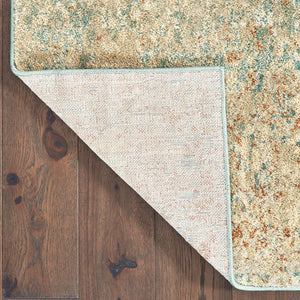 Homeroots 6' X 9' Foam Blue Pumpkin And Golden Yellow Abstract Power Loom Stain Resistant Area Rug  Polypropylene 508745