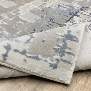 HomeRoots 2' Abstract Power Loom Runner Rug - Stain Resistant, Durable, Modern Design for High-Traffic Areas 5' X 8' 508770