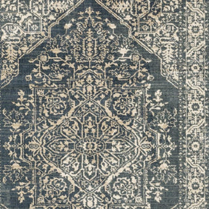 HomeRoots 10' X 13' Beige Grey Blue Oriental Area Rug - Stain Resistant, Durable, Vintage Style for Homes 508830