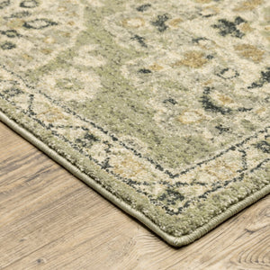 HomeRoots 2' Floral Power Loom Runner Rug - Stain-Resistant, Vintage-Bohemian Design for Stylish Pathways 2'3" x 7'6" 508831