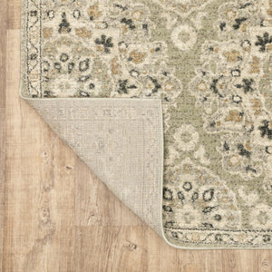 HomeRoots 2' Floral Power Loom Runner Rug - Stain-Resistant, Vintage-Bohemian Design for Stylish Pathways 2'3" x 7'6" 508831