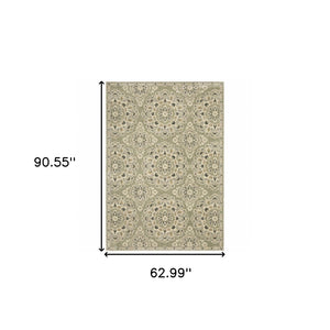 HomeRoots 2' Floral Power Loom Runner Rug - Stain-Resistant, Vintage-Bohemian Design for Stylish Pathways 5' X 8' 508832