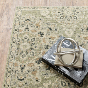 HomeRoots 2' Floral Power Loom Runner Rug - Stain-Resistant, Vintage-Bohemian Design for Stylish Pathways 5' X 8' 508832