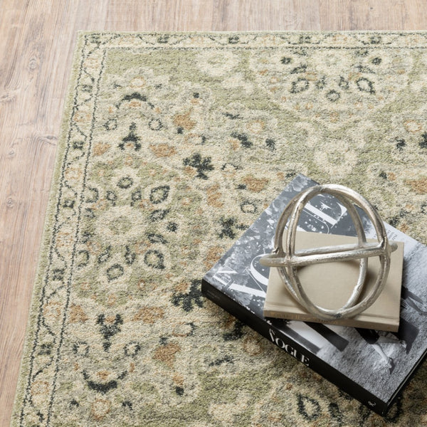 HomeRoots 2' Floral Power Loom Runner Rug - Stain-Resistant, Vintage-Bohemian Design for Stylish Pathways 5' X 8' 508832