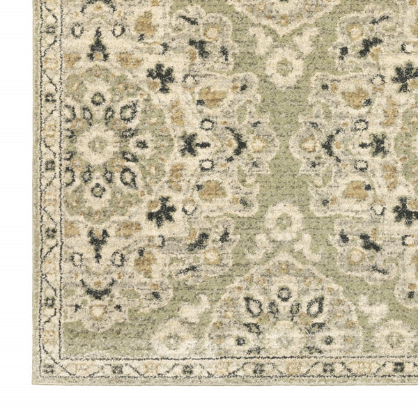 HomeRoots 2' Floral Power Loom Runner Rug - Stain-Resistant, Vintage-Bohemian Design for Stylish Pathways 5' X 8' 508832