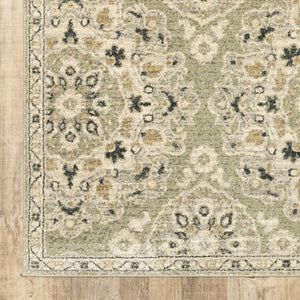 HomeRoots 2' Floral Power Loom Runner Rug - Stain-Resistant, Vintage-Bohemian Design for Stylish Pathways 7' X 10' 508833