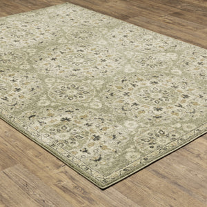 HomeRoots 2' Floral Power Loom Runner Rug - Stain-Resistant, Vintage-Bohemian Design for Stylish Pathways 10' X 13' 508835