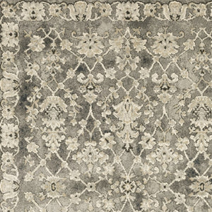 HomeRoots 2' Elegant Grey Beige Tan Brown Oriental Runner Rug - Durable Stain Resistant for High Traffic Areas 5' X 8' 508837