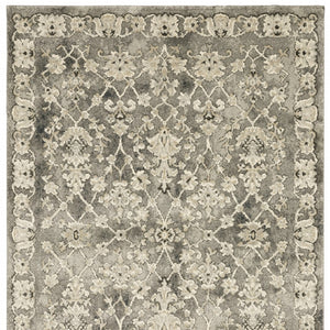 HomeRoots 2' Elegant Grey Beige Tan Brown Oriental Runner Rug - Durable Stain Resistant for High Traffic Areas 5' X 8' 508837