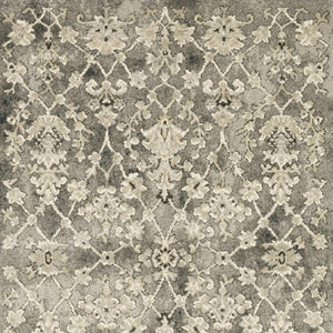 HomeRoots 2' Elegant Grey Beige Tan Brown Oriental Runner Rug - Durable Stain Resistant for High Traffic Areas 7' X 10' 508838