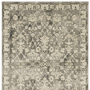 HomeRoots 2' Elegant Grey Beige Tan Brown Oriental Runner Rug - Durable Stain Resistant for High Traffic Areas 7' X 10' 508838