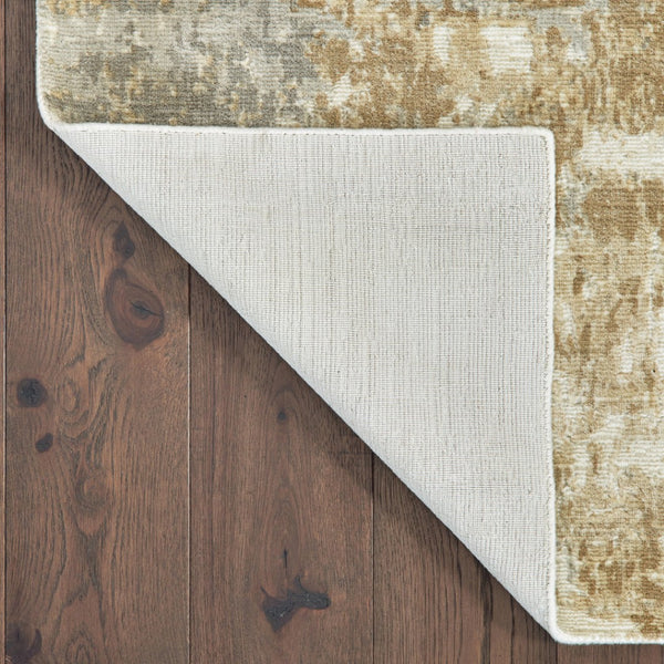 HomeRoots 10' Grey and Brown Abstract Hand Loomed Area Rug - Soft, Stain Resistant, Artisan Crafted for Homes 8' X 10' 508874