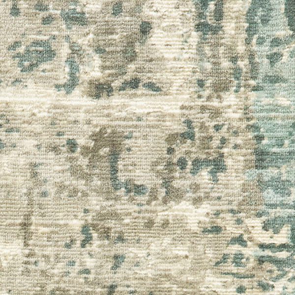 HomeRoots 10' Hand Loomed Blue and Green Abstract Area Rug - Stylish, Stain-Resistant Design for Modern Spaces 8' X 10' 508884